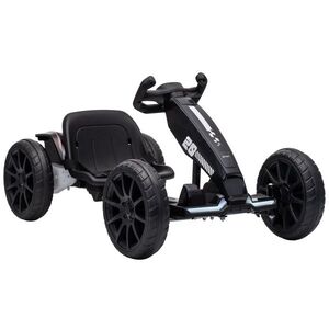 Imagine AIYAPLAY Go-Kart Electric pentru Copii 12V cu 2 Motoare, Negru | Aosom Romania