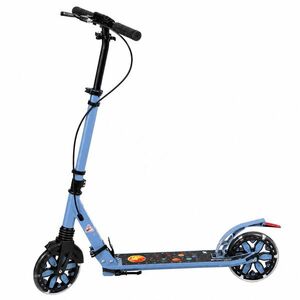 Imagine SPORTNOW Trotinet Pliabil pentru Adulți din Aluminiu cu Ghidon Reglabil, Roți cu Lumini, Amortizare Frontală și Frâne Duble | Aosom Romania