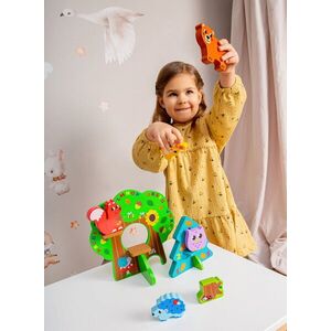 Imagine Set animale 13 piese, Padure, Kids Hits, lemn, multicolor