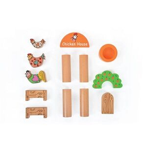 Imagine Jucarie pentru landou/carucior, Hanah Home, Chicken House, 19x25x17 cm, Multicolor