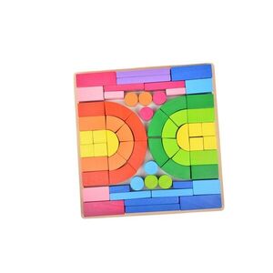 Imagine Jucarie pentru landou/carucior, Hanah Home, Block, 33x33x6 cm, Multicolor
