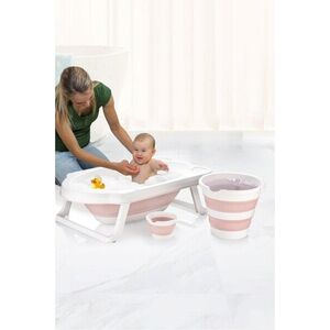 Imagine Set cada pentru bebelusi, L'essentiel Maison, Kvts1, Alb/Roz