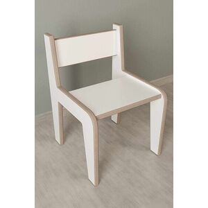 Imagine Scaun de masa pentru bebelusi, Hanah Home, Peka-0000-1S, 32x45x20 cm, PAL, Alb