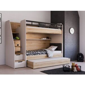 Imagine Pat extensibil, Hanah Home, New Options, 94.6x24.5x199 cm, PAL MELAMINAT, Crem / Stejar
