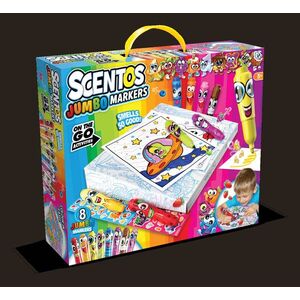 Imagine Set travel de activitati creative cu markere Jumbo parfumate, Scentos, multicolor