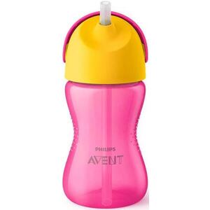Imagine Cana cu pai Philips Avent SCF798/02, 300ml, 12 luni+ (Roz/Galben)
