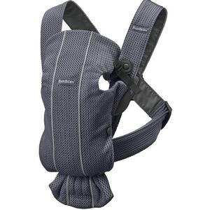 Imagine Ham anatomic BabyBjorn Mini, Pozitii multiple de purtare, 0-11 kg, 0-1 an, 3D Mesh (Albastru)
