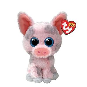 Imagine Plus Ty Beanie Boos - Hambone purcelus roz, 15 cm