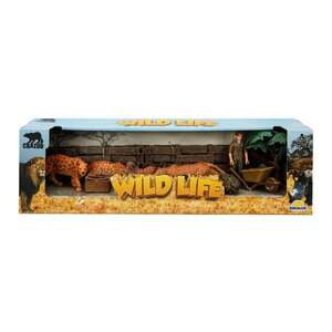 Imagine Set de joaca cu animale din jungla, Crazoo, Leopard