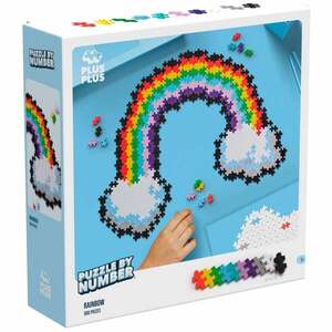 Imagine Puzzle pe numere, Plus-Plus, 500 piese, Curcubeu