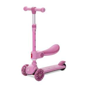 Imagine Trotineta, Lorelli Speedster, pana la 50 kg, scaun pliabil si reglabil, maner reglabil, roti cu leduri, frana de picior, Pink