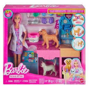 Imagine Set de joaca cu papusa, Barbie, Clinica Veterinara, JFX93