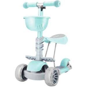 Imagine Trotineta cu roti luminoase, 3 in 1, Kinder XS Action One, Verde