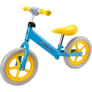 Imagine Bicicleta fara pedale pentru copii, Action One, Happy Baby, 12 inch, Bleu, Galben