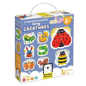 Imagine Puzzle progresiv, Banana Panda, Creaturi mici, 32 piese