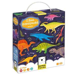 Imagine Puzzle educativ, Banana Panda, I love Dinosaurs, 60 piese