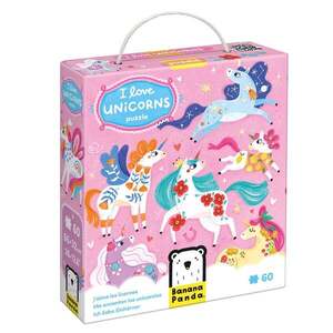 Imagine Puzzle Banana Panda, I love Unicorns, 60 piese