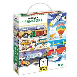Imagine Puzzle Banana Panda, Transport, 60 piese