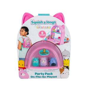 Imagine Set 3 figurine, Squishmallows, Squish a longs, Party Pack On the Go, 9 accesorii