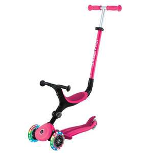 Imagine Trotineta 3 in 1 cu scaun si roti luminoase, Globber, Go Up Active, Roz