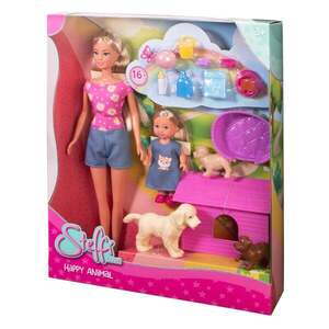 Imagine Set papusa Steffi, Evi si animalute, Steffi Love, Happy Animal, Catelusi