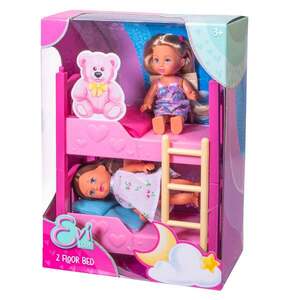 Imagine Set 2 papusi in paturi supraetajat, Evi Love, 12 cm