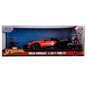 Imagine Masina din metal si figurina, Jada, Ford 2017 Gt si Miles Morales, 1: 24