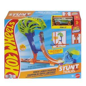 Imagine Set de joaca cu masinuta, Hot Wheels, Stunt Tracks, Power Launch Champion, JHK75