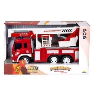 Imagine Camion de pompieri cu macara, lumini si sunete, Maxx Wheels, 1: 16