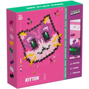 Imagine Puzzle pe numere, Plus-Plus, 500 piese, Pisicuta