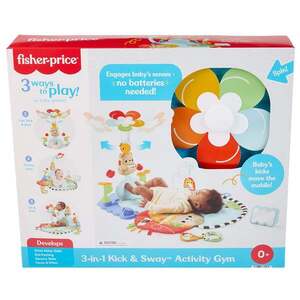 Imagine Saltea de activitati 3 in 1, Fisher Price, Kick and Sway Activity Gym, HYR60