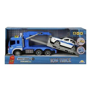 Imagine Camion de tractat cu lumini si sunete, Taxi, Maxx Wheels, 1: 16, Albastru