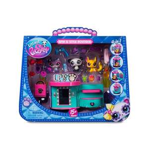 Imagine Set de joaca cu 3 figurine, Littlest Pet Shop, Spin & Style Boutique