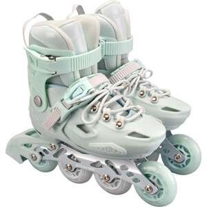 Imagine Role reglabile, Action One, Pastel Mint Green, roti luminoase din silicon, sina aluminiu, M (32-35)