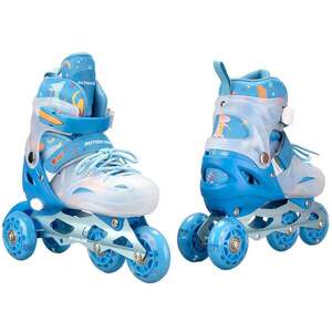 Imagine Role reglabile, Action One, Dinosaur, roti luminoase din silicon, sina aluminiu, M (34-37), Blue