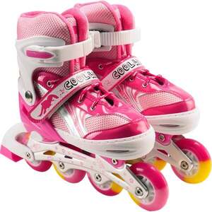 Imagine Role reglabile, Action One, Pinky, roti luminoase din silicon, sina aluminiu, M (35-38), Roz
