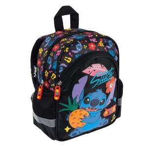 Imagine Ghiozdan cu 1 compartiment, St Majewski, Disney Stitch, Aloha, Negru