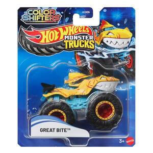Imagine Masina de teren, Hot Wheels, Monster Trucks, Colour Shifters, Great Bite, JHY95