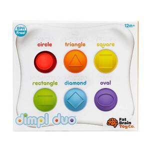 Imagine Jucarie senzoriala educativa cu bule din silicon, Fat Brain Toys, Dimpl Duo