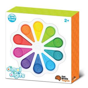Imagine Jucarie senzoriala cu bule numerice din silicon, Fat Brain Toys, Dimpl Digits