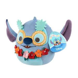 Imagine Jucarie de plus, Squishmallows, Disney Stitch cu ochelari in forma de ananas, 20 cm
