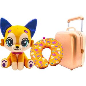 Imagine Jucarie de plus si accesorii in troler, Lovables Luggables, Solly Safari