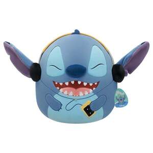 Imagine Jucarie de plus, Squishmallows, Disney Stitch cu casti, 17 cm
