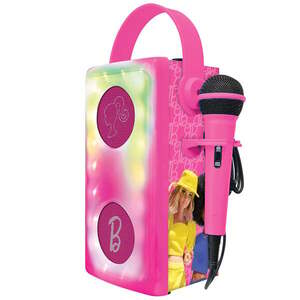 Imagine Boxa wireless cu microfon si lumini, Lexibook, Barbie