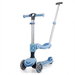 Imagine Trotineta pliabila cu 3 roti luminoase, ghidon reglabil si scaun detasabil, 3 in 1, Kick'n Roll S6, Eco, Albastru