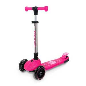 Imagine Trotineta pliabila cu 3 roti luminoase, ghidon reglabil si platforma cu banda LED, Kick'n Roll, L5 Jelly, Roz