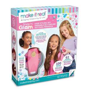 Imagine Set aplicator si accesorii pentru par, Make It Real, Snap N Glam, Hair Styling, 167 piese
