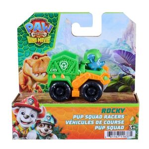 Imagine Mini vehicul cu figurina, Paw Patrol the Dino Movie, Pup Squad Racers, Rocky, 20157137
