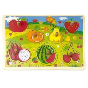 Imagine Puzzle din lemn, Fructe, 7 piese