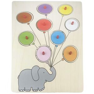 Imagine Puzzle educativ din lemn, Culori, 9 piese